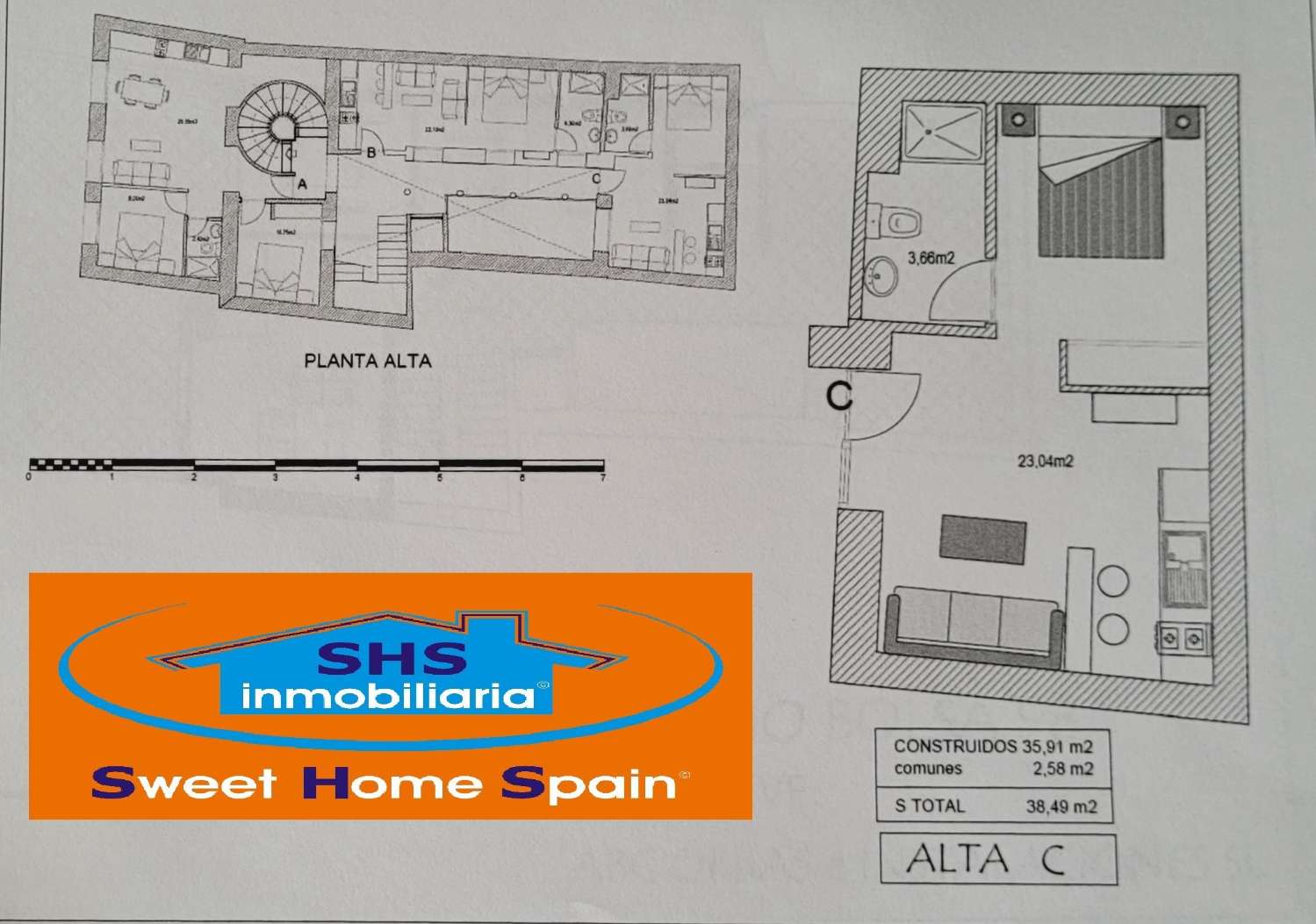 SE VENDE ESTUDIO DE 1 DORMITORIO EN PLANTA PRIMERA DE 40 M2 EN CASA ANTIGUA REHABILITADA EN ZONA CENTRO-CABO NOVAL DE SANLUCAR DE BARRAMEDA (OBRA NUEVA)