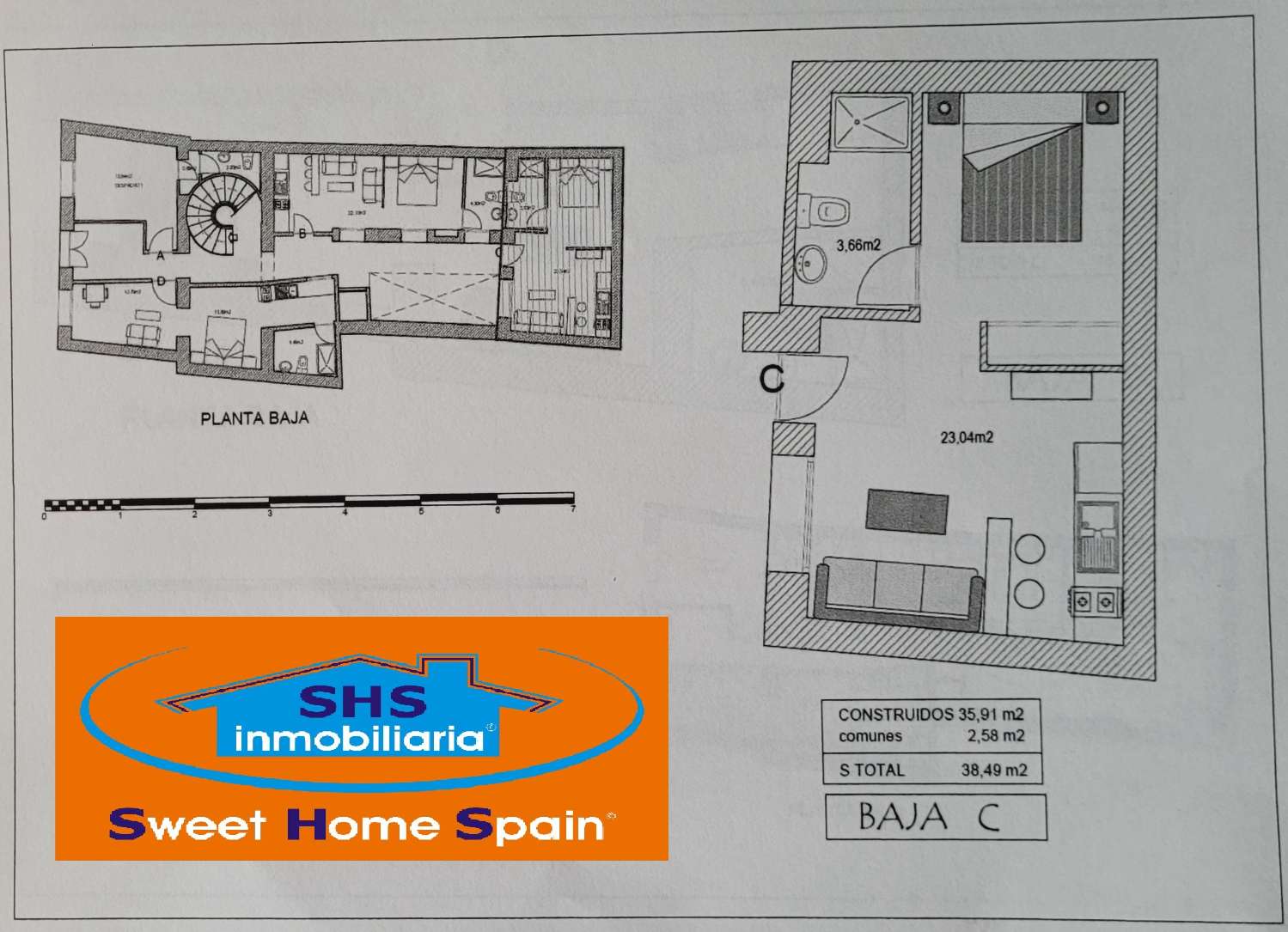 SE VENDE ESTUDIO EN PLANTA BAJA DE 40 M2 EN CASA ANTIGUA REHABILITADA EN ZONA CENTRO-CABO NOVAL DE SANLUCAR DE BARRAMEDA (OBRA NUEVA)